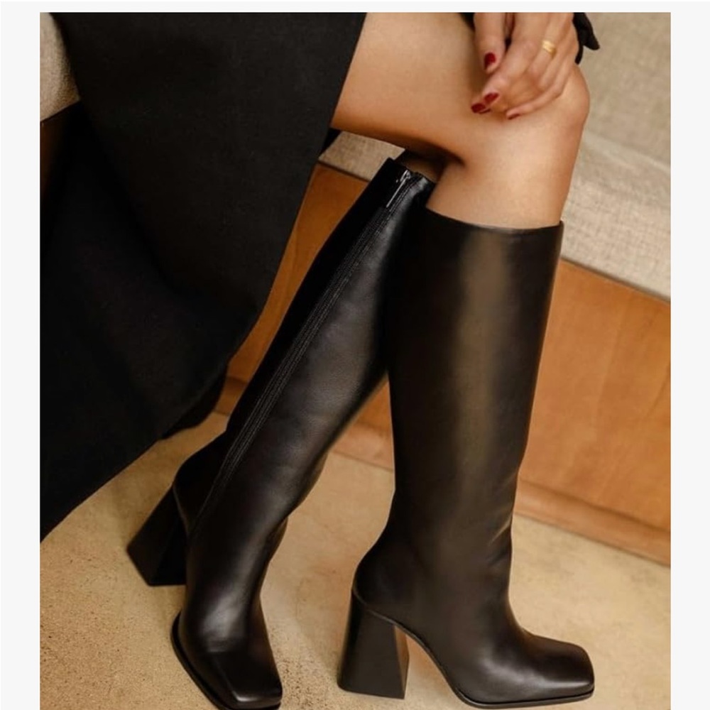 Black Knee-High Boots